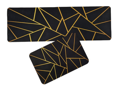2pcs Kitchen Floor Mat Non Slip Super absorbent Bedroom Long Bedside Area Rug Soft Washable Carpet Bathroom Entrance Doormat(38 x 58cm) & Runner(38 x 117cm) approx