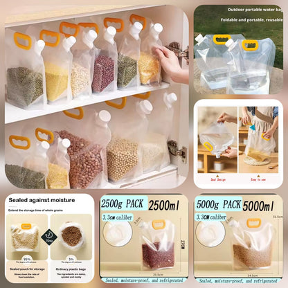 Multi-Purpose Food Storage Bags, Reusable Sealed Bags for Storing Rice, Various Grains, And Spices, Ideal for Kitchen And Fridge Use