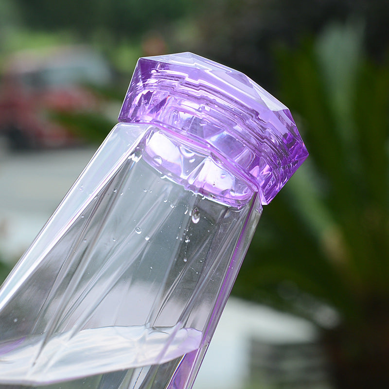 Smart Diamond Glass Colored Travel Water Bottle 500ml Fancy & Stylish Bottles