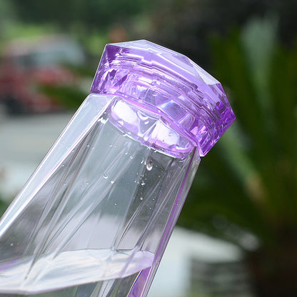 Smart Diamond Glass Colored Travel Water Bottle 500ml Fancy & Stylish Bottles