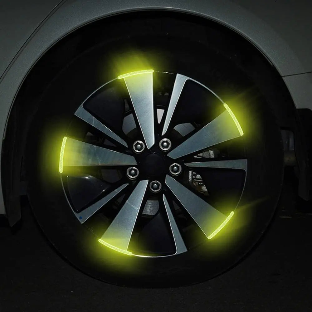 20pcs Car Wheel Hub Casting Sticker Rim Casting Strips Shoous Night Driving Bike Motorcycle Sticker