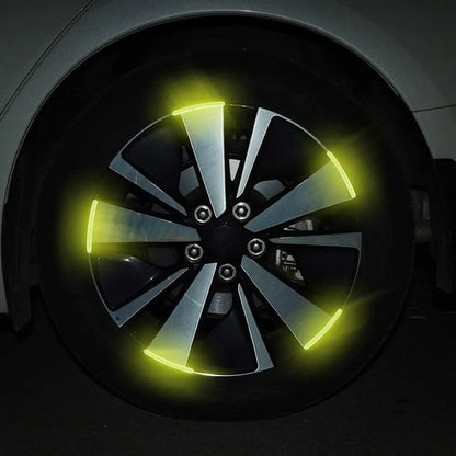 20pcs Car Wheel Hub Casting Sticker Rim Casting Strips Shoous Night Driving Bike Motorcycle Sticker