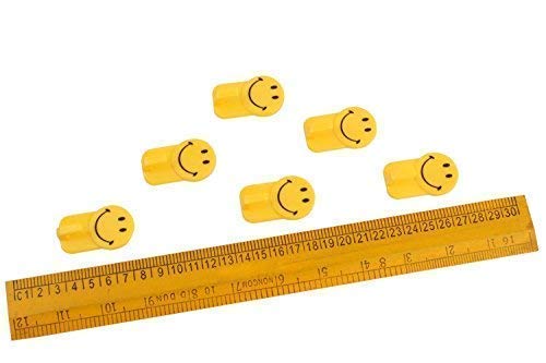 Pack of 6 - Self-Adhesive Smiley Face Wall Hooks for Back Door, Bathroom and Kitchen