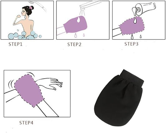 Hammer Moroccan Exfoliating Gloves 1pcs - Dead Skin Remover - Exfoliating Bath Washcloth Scrub Mitt for Body - Exfoliating Massage Mitt Back Scrubber Glove