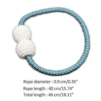 2Pcs/Set Curtain Hanging Ball Home Multifunctional Curtain Pearl Strap Rope Strap New Magnetic Hanging Ball Curtain Tool