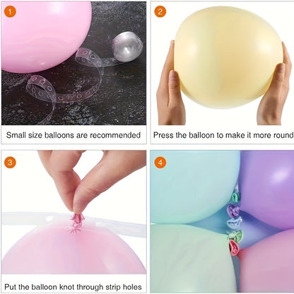 5 meter Transparent Balloon Arch Chain Set, Suitable for Multi-Scene Birthday Theme Party Decorations, Garland Hanging Balloon Decoration Strips DIY Material, Reusable Party Supplies Suitable for All Seasons