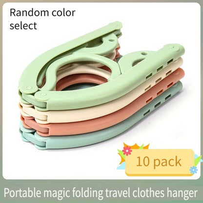 Folding Travel Hangers Portable Folding Clothes Hangers Travel Space Saving Foldable Clothes