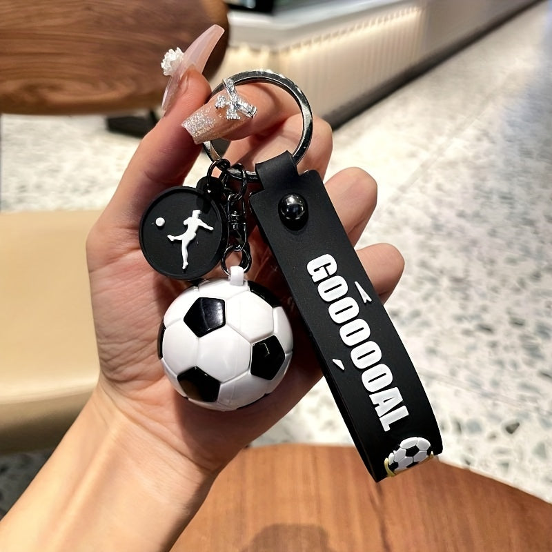 1pcs Celebrate Series Keychain, New Car Keychain Cartoon Sports - Cartoon Sports Football Keychain Bag Pendant Car Keychain Pendant Small Gift for Eid and birthday Gifts for Family and Friends