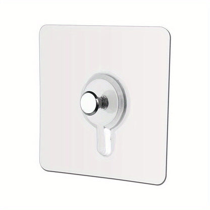 1pcs PVC Strong Adhesive Wall Hooks for Posters Seamless Wall Hooks Waterproof Durable Transparent Kitchen Bathroom Screw Hooks Hangers