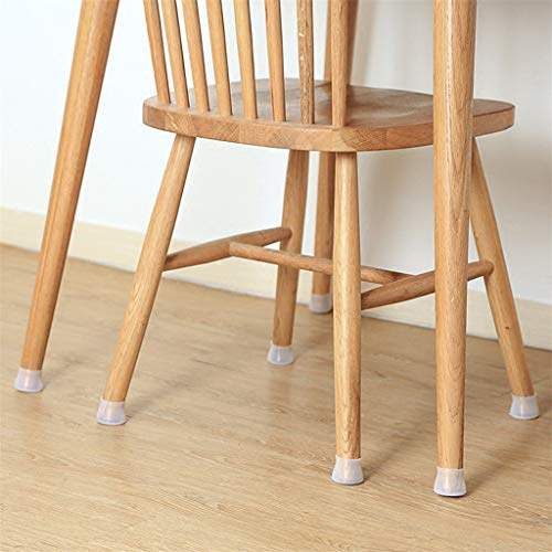Silicone Furniture Leg Protection Cover Chair Leg Caps Silicone Floor Protector Round Furniture Table Feet Cover Anti-Slip Bottom Chair Pads Furniture Silicon Protection Cover White 4PCS