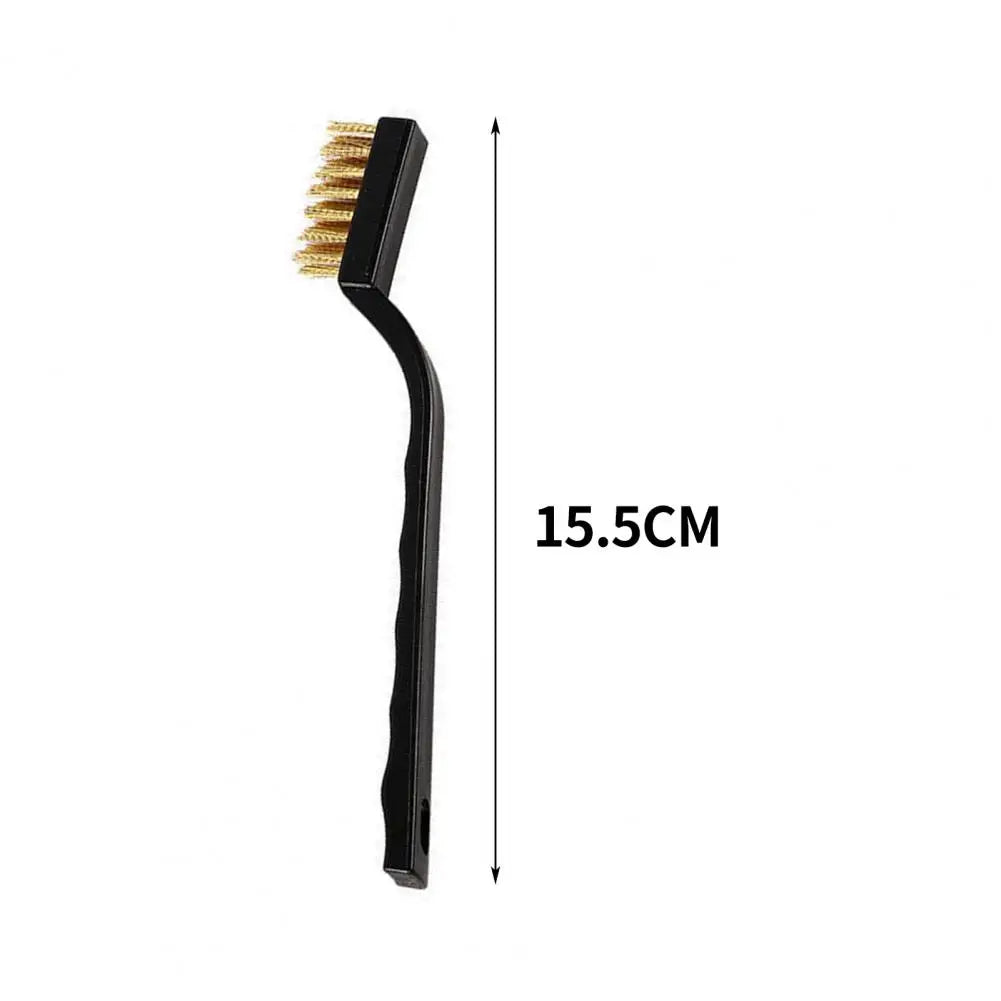 3pcs Mini Stainless Steel & Brass Rust Brush Set - Heavy-Duty Metal Polishing & Cleaning Tool Kit with Plastic Case for, Workshop, for rust, Corrosion Removal on Tools,,,, Bathrooms, Kitchens, - Wire