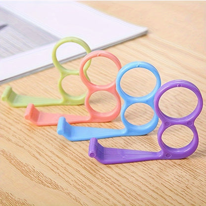 2pcs Random Color Phone Grip Holder Finger Ring Support Plastic Cellphone Handheld Bracket Desktop Mount Stand Bracket