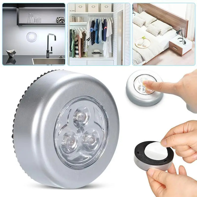 Mini LED Battery Power Stick Tap Touch Light Lamp Multi-function Closet Light Wall Lamp Emergency Light Energy Saving Lamp