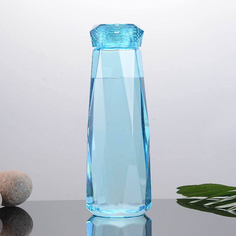 Smart Diamond Glass Colored Travel Water Bottle 500ml Fancy & Stylish Bottles