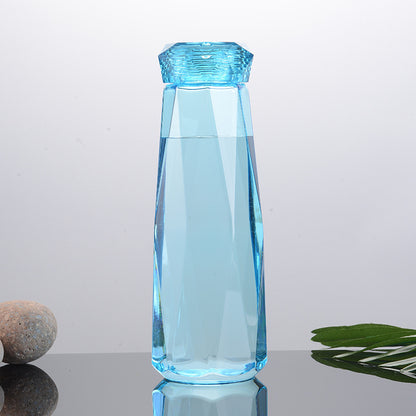 Smart Diamond Glass Colored Travel Water Bottle 500ml Fancy & Stylish Bottles