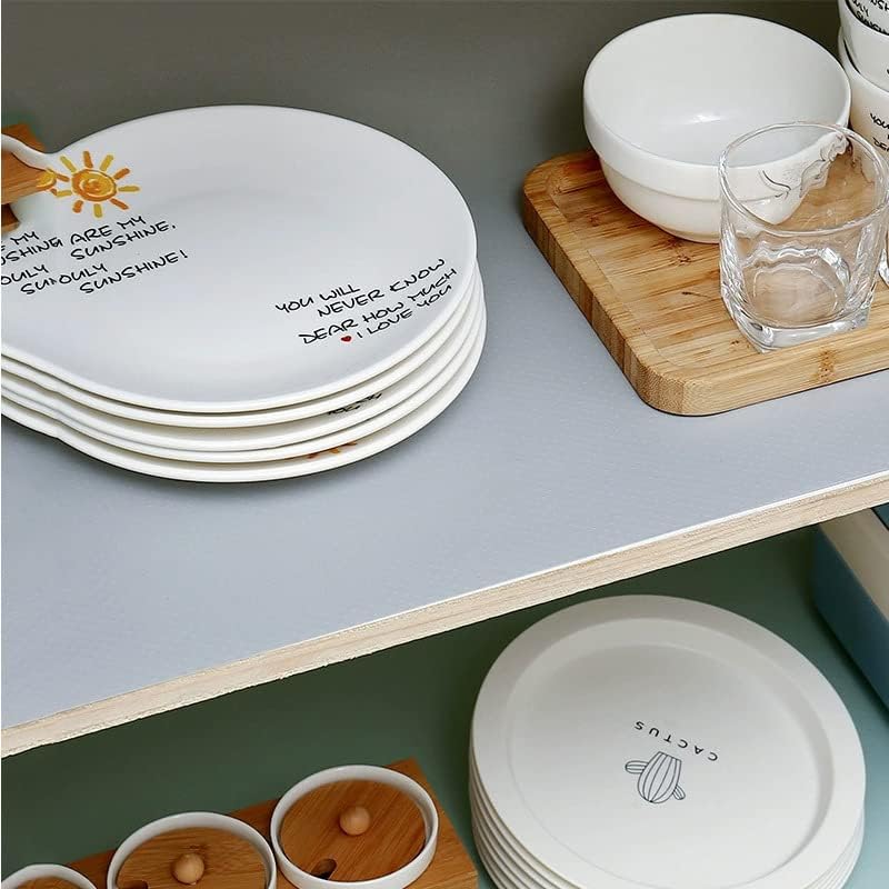 1 Roll, Waterproof Refrigerator Liner - Moisture-Proof, Anti-Slip, Washable And Reusable, EVA Material, Khaki Drill Pattern, Suitable for Refrigerator And Kitchen Decor, Refrigerator Liner, Drawer Mat, Shoe Cabinet Mat, Cabinet Mat