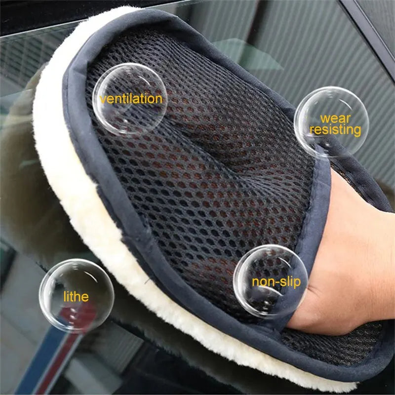 Car Cleaning Woolen Glove