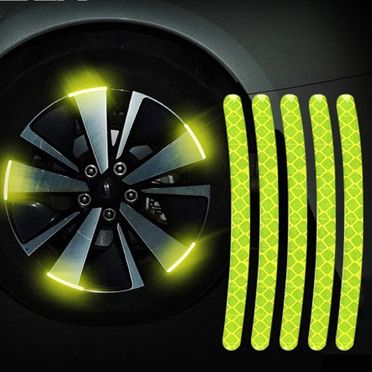 20pcs Car Wheel Hub Casting Sticker Rim Casting Strips Shoous Night Driving Bike Motorcycle Sticker