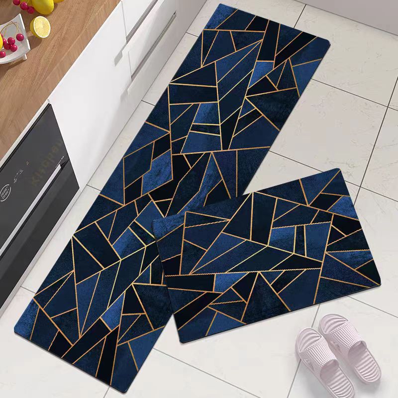 2pcs Kitchen Floor Mat Non Slip Super absorbent Bedroom Long Bedside Area Rug Soft Washable Carpet Bathroom Entrance Doormat(38 x 58cm) & Runner(38 x 117cm) approx