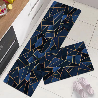 2pcs Kitchen Floor Mat Non Slip Super absorbent Bedroom Long Bedside Area Rug Soft Washable Carpet Bathroom Entrance Doormat(38 x 58cm) & Runner(38 x 117cm) approx