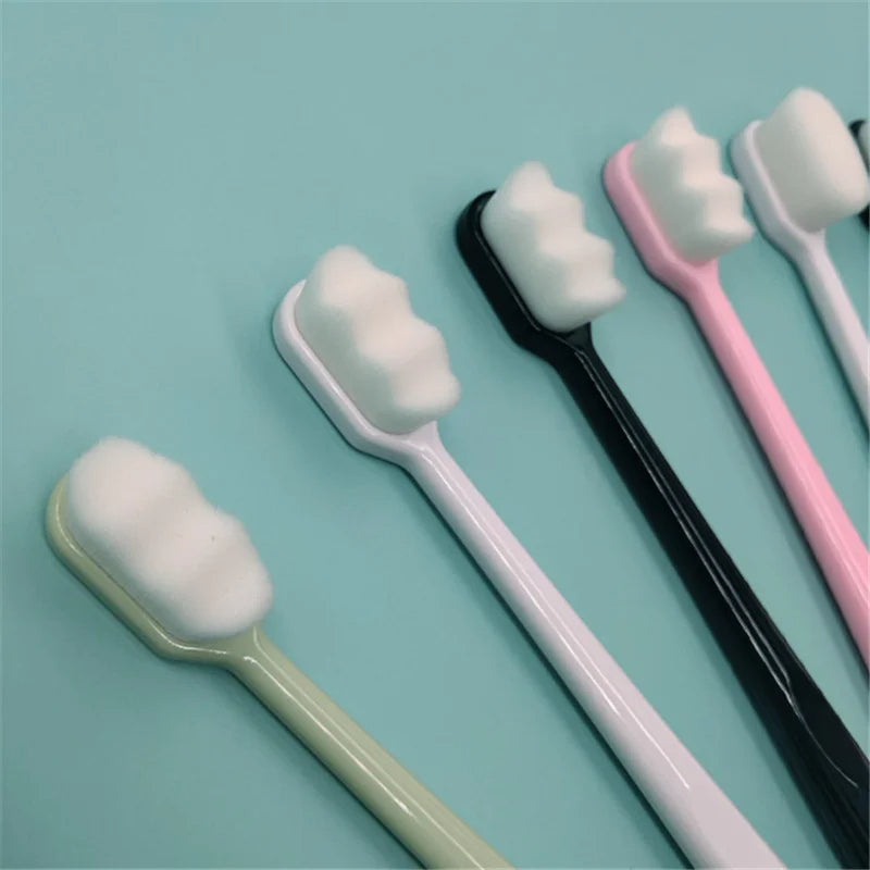 Ultrafine Wave Nano Million Bristles Toothbrushes Micro Soft Toothbrush with Holder Portable Eco-Friendly Oral Care Products Kit