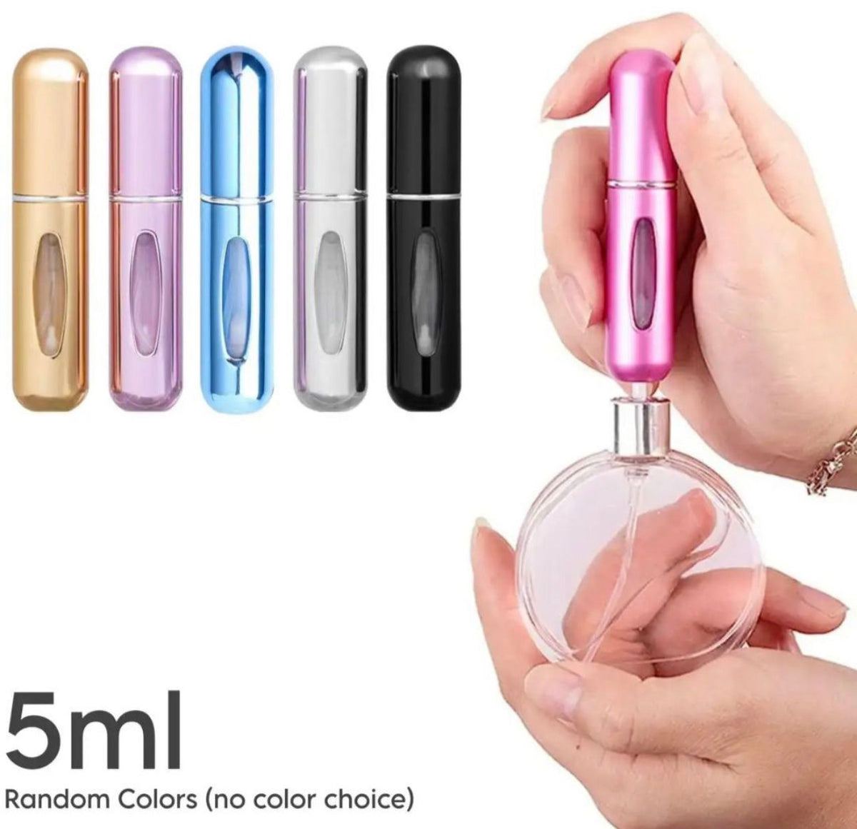 Perfume Refillable Spray Bottles Atomizer (5ml) Purse, Pocket Luggage Travel Size