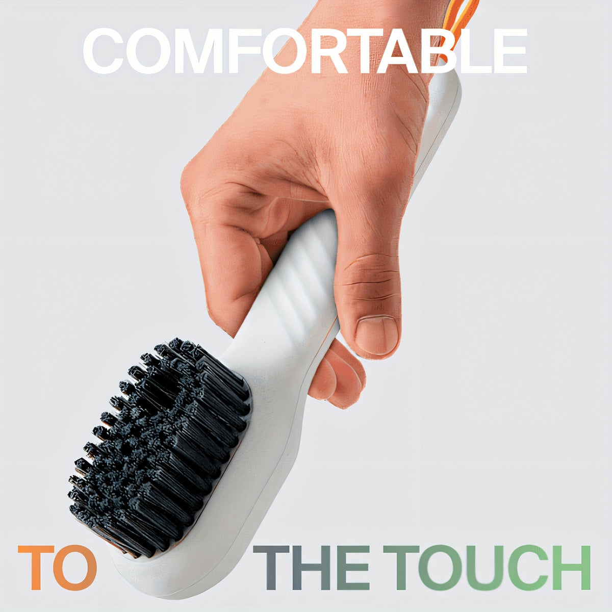 Multifunctional Soap Liquid Dispenser Brush with Handle Shoe Cleaning Laundry Brush Scrub Cleaning Soft Bristle Cleaning Brushes for Clothes and Shoes Household Use For Bathroom and Kitchen