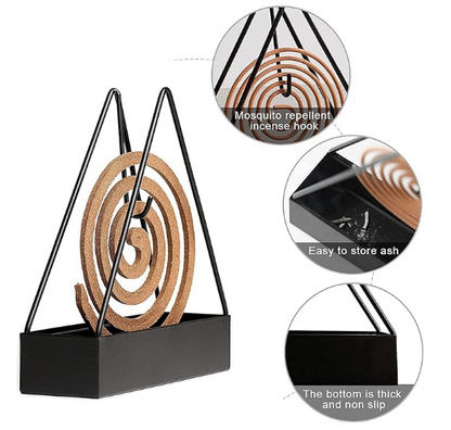 Creative Iron Mosquito Coil Holder Stable Triangular Fireproof Hanging Mosquito Coil Tray Home Supplies