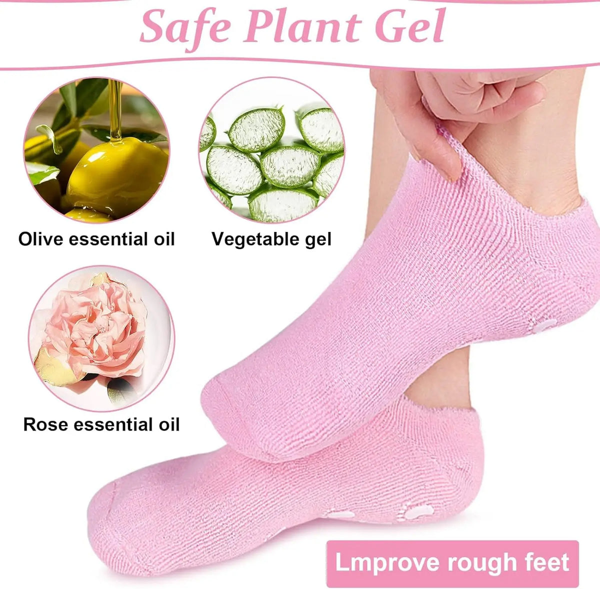 2pc Foot Care Spa Moisturizing Gel Socks Exfoliating Dry Cracked Soft Skin Sock Pedicure Hard Heel skin Protector Repairing