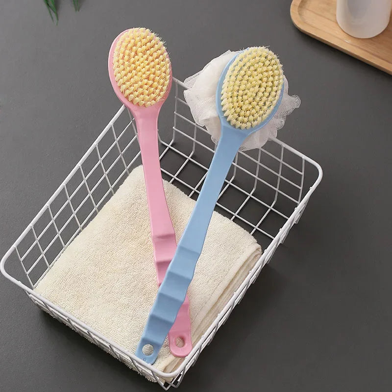 Long-handled Scrubbing Artifact Brush Bath Scrubbing Towel Household Bathroom Supplies Soft Hair Bathing Back Scrubbing Brush