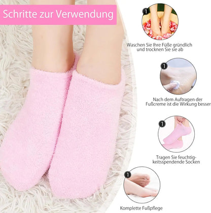 2pc Foot Care Spa Moisturizing Gel Socks Exfoliating Dry Cracked Soft Skin Sock Pedicure Hard Heel skin Protector Repairing