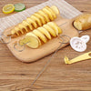 1pcs Stainless Steel Potato Slicer Set, Manual Cyclone Rotating Vegetable Cutter, Non-Sparking/Magnesium Rod, Plastic Handle, BBQ And Camping Kitchen, Father'S Day, Colorful Wedding Season