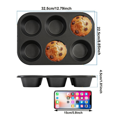 1pc Standard Muffin Pan 6 Cup Cupcake Baking Tray