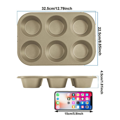 1pc Standard Muffin Pan 6 Cup Cupcake Baking Tray
