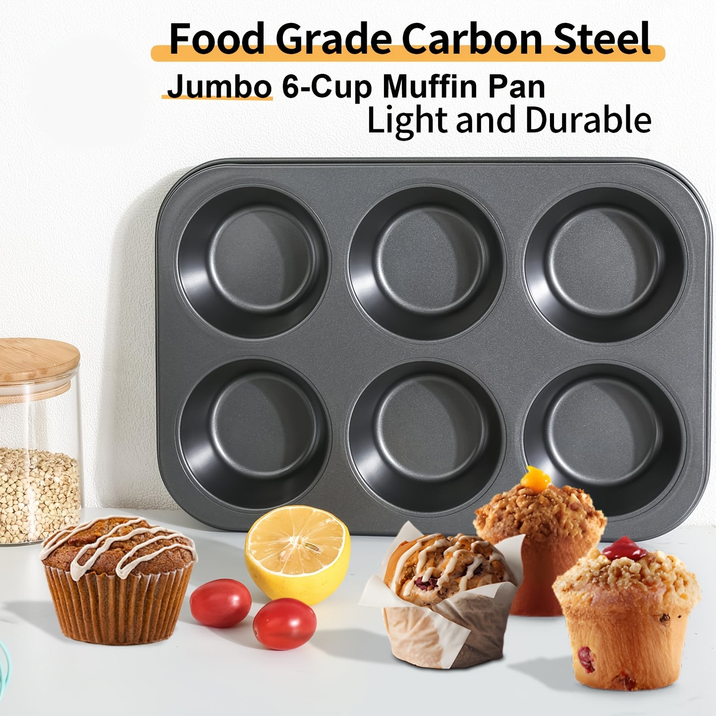 1pc Standard Muffin Pan 6 Cup Cupcake Baking Tray