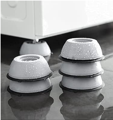 New Noise Reducation Washing Machine Rubber Mat Universal Fixed Washing Machine Stand Anti-Vibration Feet Pads Refrigerator Base Fixed Non-Slip Pad For Washing Machine, Fridge, Suction Cup Anti Walk Shock Absorber Feet Pads Lifting Base Furniture Pads
