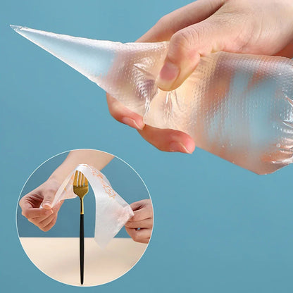Disposable icing bag cake decorated shopper 100 pcs packing . 100 PCS Disposable Pastry Bags Cake Cream Decoration Kitchen Icing Food Preparation Bags Cup Cake Piping Tools For Baking