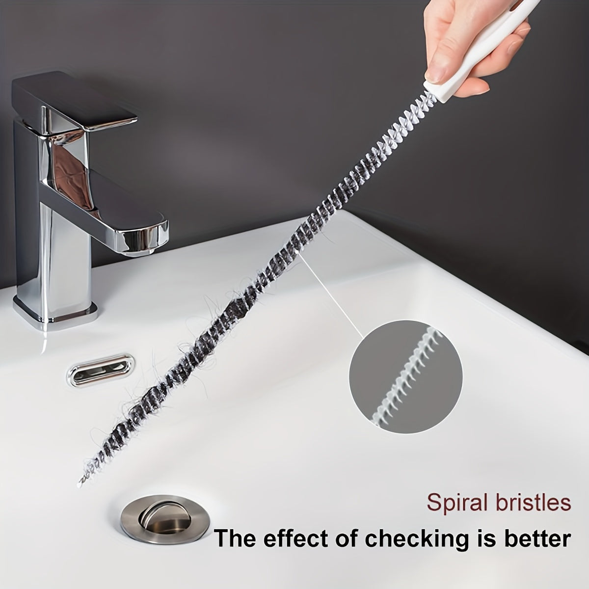 1pc Sewer Dredge Cleaning Hair Garbage Cleaning Brush, Pipeline Cleaner Flexible Cleaner Plug Hole Removal Tool