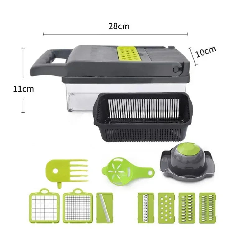 16 in 1 Multifunctional Vegetable Chopper Handle Food Grate Food Chopper Vegetable Slicer Dicer Cut Kitchen Items cocina