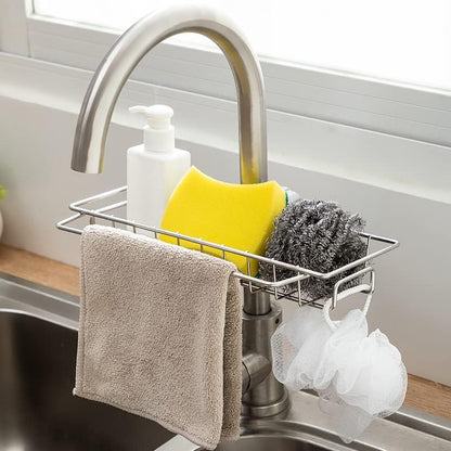 Stainless Steel Sink Faucet Rack Kitchen Storage Hanging Basket Rack