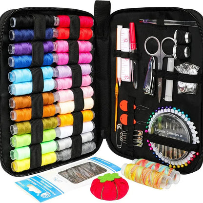 98 pcs Sewing Kit Sewing Box Sewing Storage Accessories Knitting Needles Needlework Tools Elliptical Balbox Needle and Thread Box Home Practical