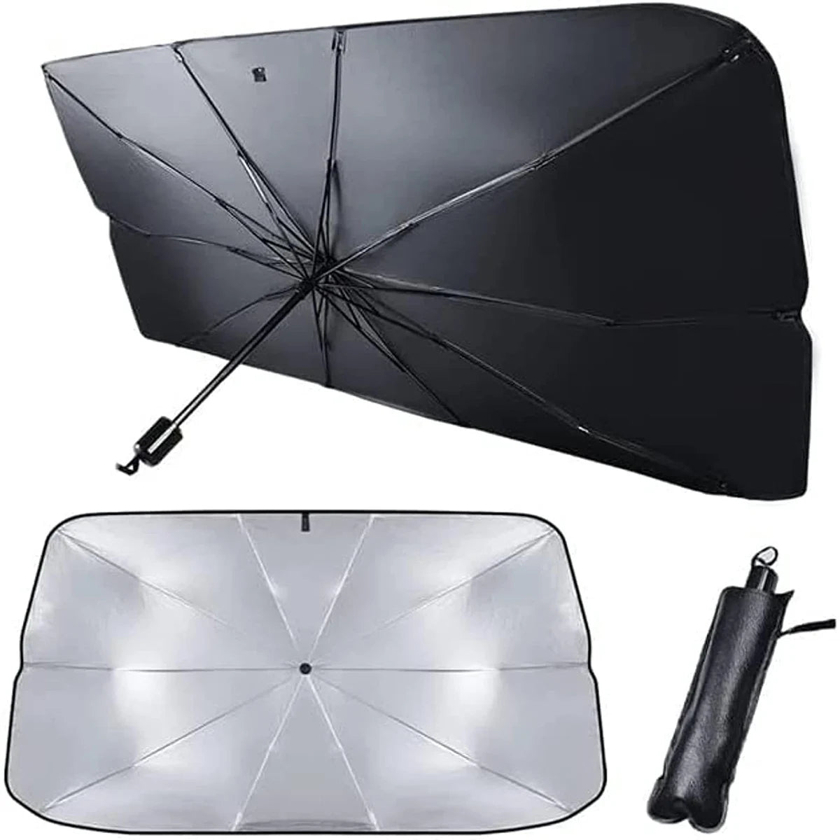 Car Windshield Sunshade Umbrella-Foldable Car Umbrella Sunshade Anti UV Car Windshield (Thermal Protection) Suitable For Car