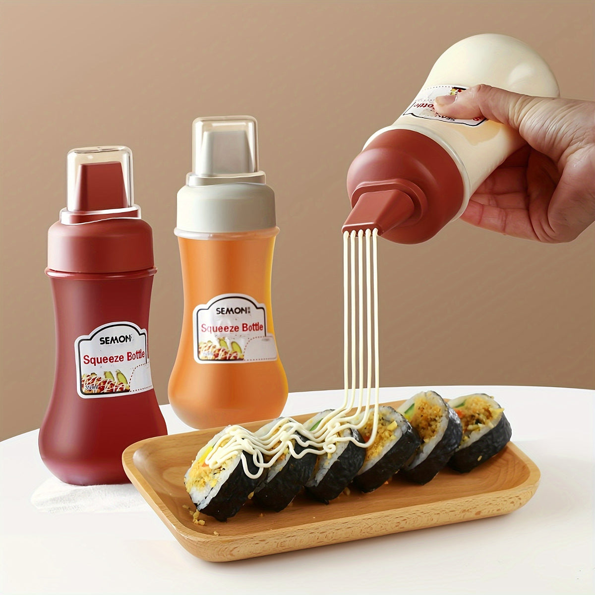 350 ml Squeezable sauce bottle for salad, ketchup, honey, jam, food - grade, for home kitchen, squeeze - type sauce bottle, oyster sauce squeeze bottle