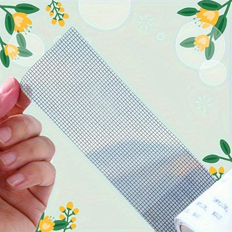 Window Barrier Repair Tape, Self-Adhesive Mesh Patch Kit, Fiberglass-Covered, Repairs Holes And Tears, Repels Mosquitoes, For Home And Office Use, One Roll