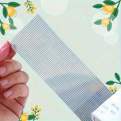 Window Barrier Repair Tape, Self-Adhesive Mesh Patch Kit, Fiberglass-Covered, Repairs Holes And Tears, Repels Mosquitoes, For Home And Office Use, One Roll