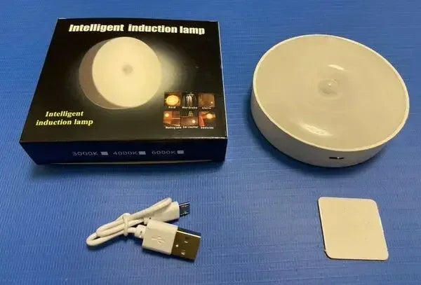 Bedside Table USB Night Light, Home Wardrobe Storage Area, LED Body Sensing, Wireless Charging Function