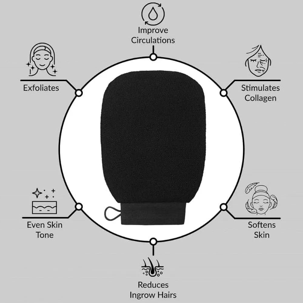 Hammer Moroccan Exfoliating Gloves 1pcs - Dead Skin Remover - Exfoliating Bath Washcloth Scrub Mitt for Body - Exfoliating Massage Mitt Back Scrubber Glove