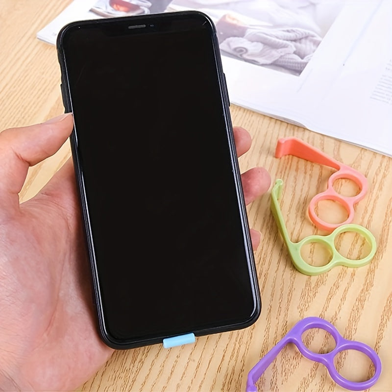 2pcs Random Color Phone Grip Holder Finger Ring Support Plastic Cellphone Handheld Bracket Desktop Mount Stand Bracket
