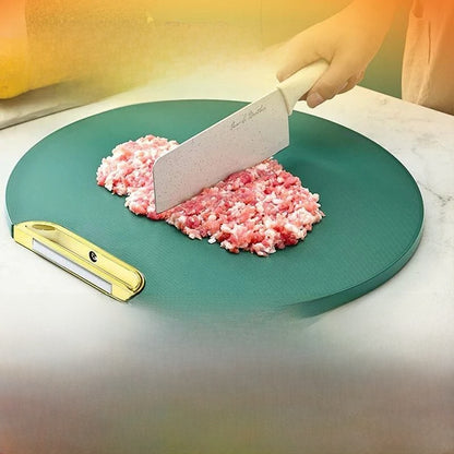 Double-sided PE Chopping Board Anti-mildew Non-slip Round Rotatable