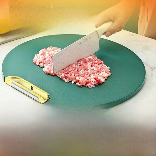 Double-sided PE Chopping Board Anti-mildew Non-slip Round Rotatable